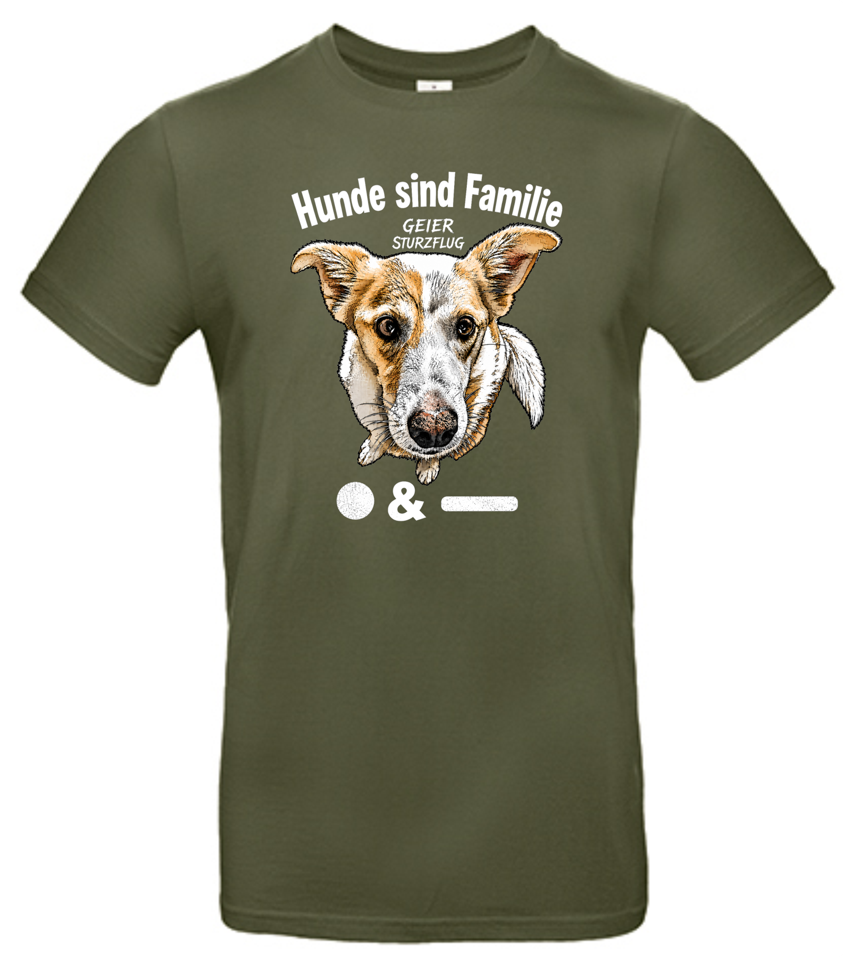 T-Shirt "Hunde sind Familie" von Geier Sturzflug